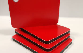 Płyta kompozytowa DIBOND czerwona mat 150x50 cm
