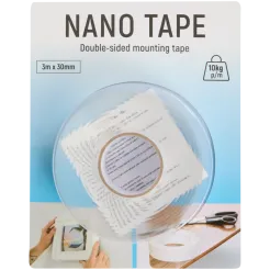 Taśma dwustronna GRUBA NANO przeźroczysta 30/3m