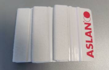 Rakla plastikowa ASLAN biała 10cm z filcem