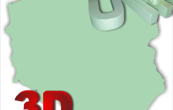 MAPA POLSKI styrodur 3D szkoła geografia 2szt