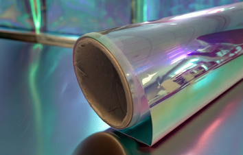 Folia okienna wewnętrzna rainbow blue holo 25cm szer. 1,37