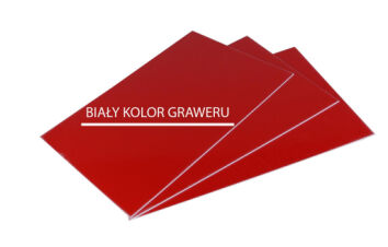 Laminat grawerski 1,5mm czerwony biały 30x30cm