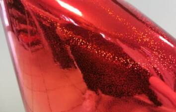 Folia samoprzylepna brokatowa czerwona holo szer 61cm 