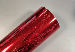 Folia samoprzylepna brokatowa czerwona holo 0,61m 50cm