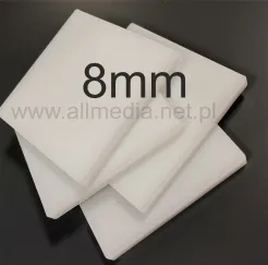 Płyta plexi PMMA mleczna (OPAL) 8mm wylewana na wymiar
