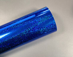 Folia samoprzylepna brokatowa niebieska holo 0,61m 50cm