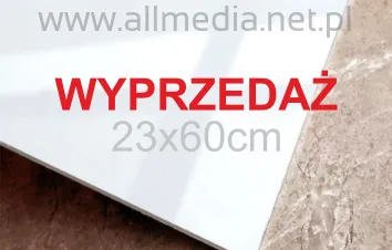 WYPRZEDAŻ plexi biała połysk 3mm 23x60cm