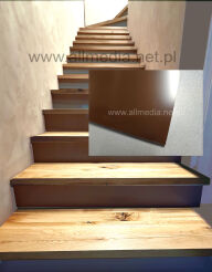 Podstopnie, podstopnice na schody brązowe matowe na wymiar