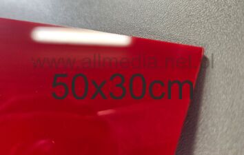 Formatka plexi PMMA czerwona 3mm 50x30cm