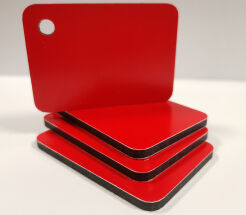 Płyta kompozytowa DIBOND czerwona mat 150x50 cm