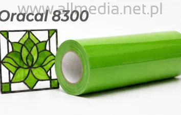 Oracal folia witrażowa seria 8300 068 Trawiasto zielony - szerokość 100 cm