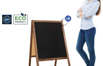 Potykacz reklamowy drewniany dwustronny 60x100cm