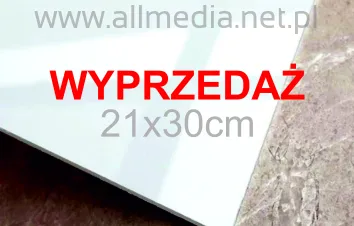 WYPRZEDAŻ plexi biała POŁYSK 3mm 21x30cm