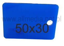Formatka plexi PMMA niebieska ciemna 3mm 50x30cm