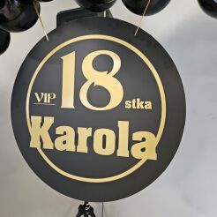 KOŁO OKRĄG z plexi CZARNA MAT 3mm średnica 60cm