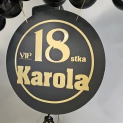 KOŁO OKRĄG z plexi CZARNA MAT 3mm średnica 60cm