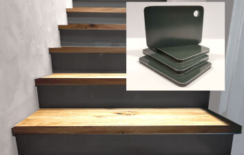 Podstopnie, podstopnice na schody antracyt grafit połysk na wymiar