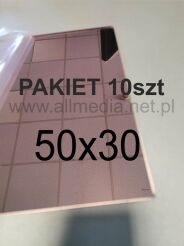 PAKIET 10szt Formatka plexi LUSTRO różowe pudrowe 3mm 50x30cm