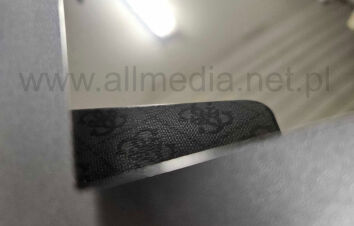 Laminat grawerski 1,5mm srebrny lustro 30x30cm