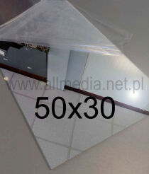 Formatka gotowa plexi PMMA LUSTRO srebrne 3mm 50x30cm