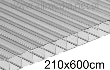 Płyta poliwęglan komorowy 10mm bezbarwny 2,10x6m