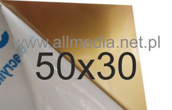 Formatka plexi PMMA złota metalizowana 3mm 50x30cm