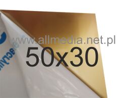 Formatka plexi PMMA złota metalizowana 3mm 50x30cm