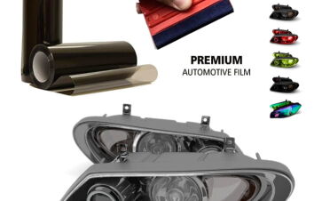 ZESTAW do lamp samochodowych 30x200cm czarna GRATISY promocja