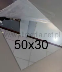 Formatka plexi LUSTRO SREBRNE samoprzylepne 0,8mm 50x30cm