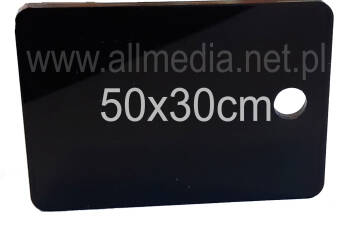 Formatka plexi PMMA czarna połysk 3mm 50x30cm