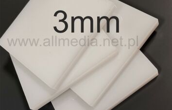 Płyta plexi PMMA mleczna (OPAL) 3mm na wymiar