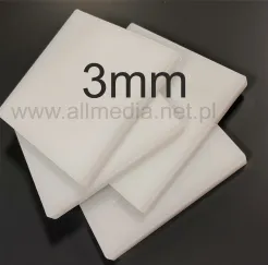 Płyta plexi PMMA mleczna (OPAL) 3mm na wymiar