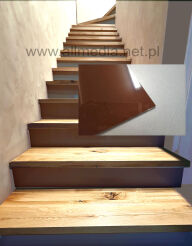Podstopnie, podstopnice na schody brązowe połysk na wymiar