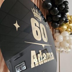 KOŁO OKRĄG z plexi CZARNA połysk 3mm 60cm 2szt PROMOCJA