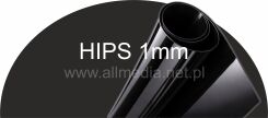 Płyta HIPS 1mm PÓŁKOLE dywan czarna połysk 3x1m