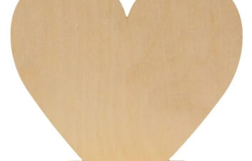 Duże serce ze sklejka nagroda podziękowanie drewniana GRAWER napis