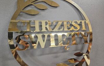 CHRZEST dekoracja dibond LUSTRO ścianka dekoracyjna ozdoba 2szt