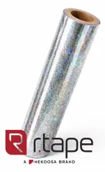 Folia samoprzylepna brokatowa rainbow srebrna holo szer 0,61 50cm