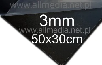 Formatka plexi PMMA czarna MAT satyna 3mm 50x30cm