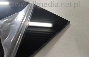 Formatka plexi czarna połysk 3mm 23x60cm WYPRZEDAŻ
