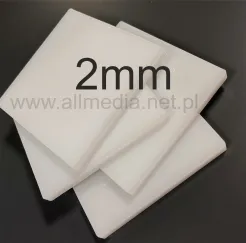Płyta plexi PMMA mleczna (OPAL) 2mm na wymiar
