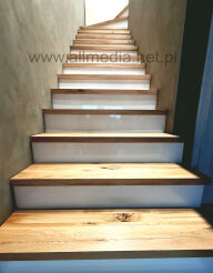 Podstopnie, podstopnice na schody szkło akrylowe białe połysk na wymiar