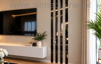 Panele lamele pasy plexi czarne WYSOKI POŁYSK na ścianę do salonu 300cm !