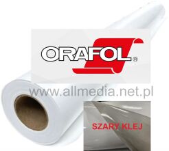 Folia ORACAL 3164 monomeryczna biała połysk szary klej 1,37(50mb) rolka m2
