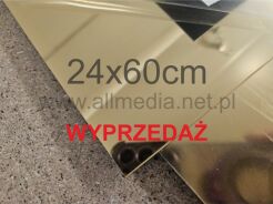 Formatka plexi LUSTRO ZŁOTE 3mm 22x60cm WYPRZEDAŻ