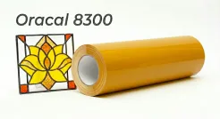 Oracal folia witrażowa seria 8300 216 drogowy żółty  - szerokość 100 cm