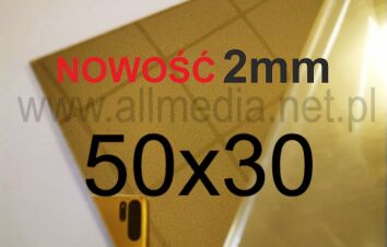 Formatka gotowa plexi PMMA LUSTRO złote ciemne 2mm 50x30cm