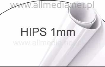 Płyta HIPS 1mm PÓŁKOLE dywan biały połysk 3x1m