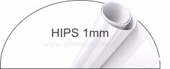 Płyta HIPS 1mm PÓŁKOLE dywan biały połysk 3x1m