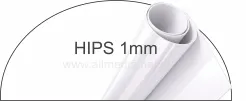 Płyta HIPS 1mm PÓŁKOLE dywan biały połysk 3x1m